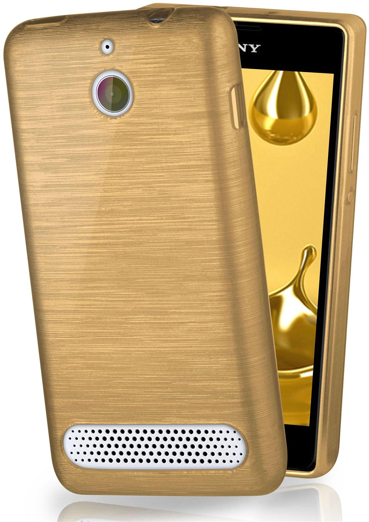 MOEX Brushed Case, Backcover, Sony, E1, Ivory-Gold Xperia