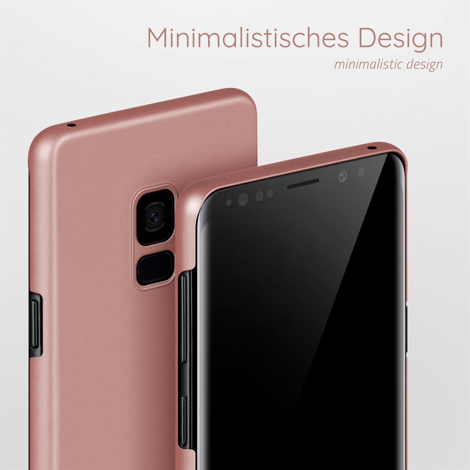 Rosa Handyhülle auf weißem Hintergrund. Das Telefon ist teilweise sichtbar.