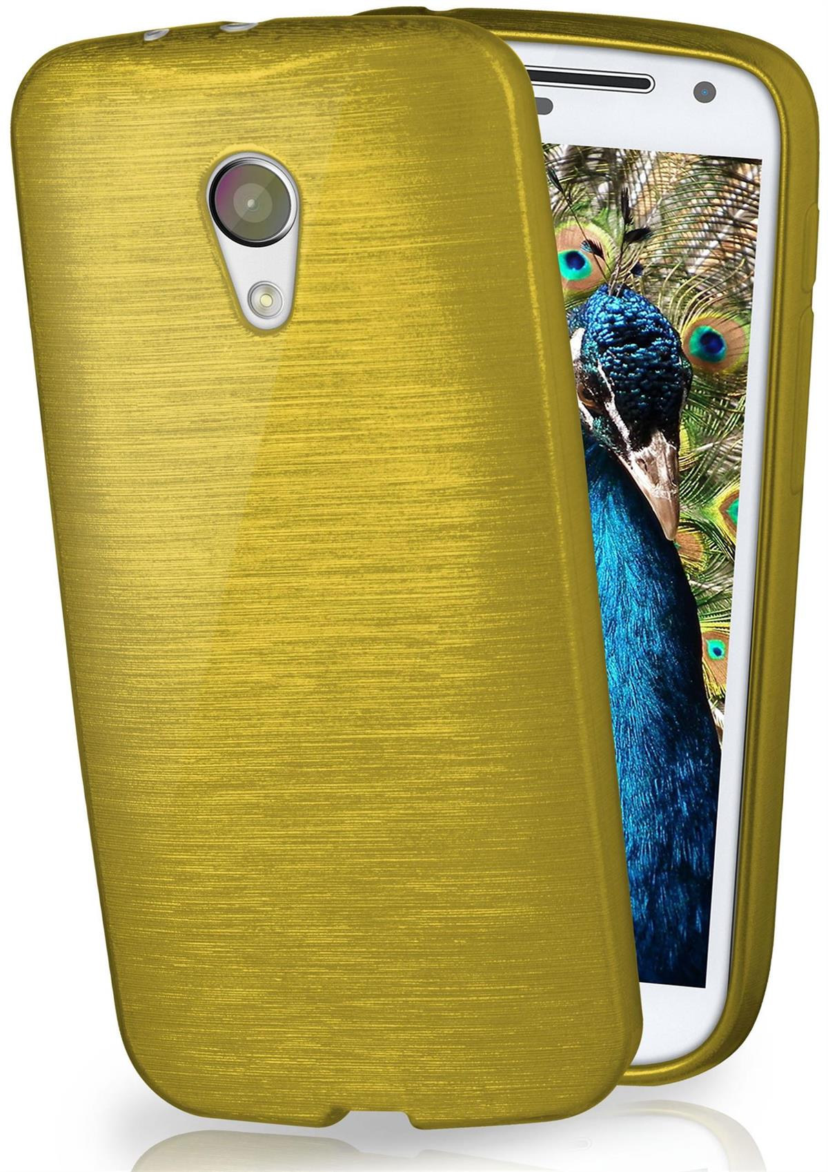MOEX Brushed Case, Moto G2, Lime-Green Backcover, Motorola