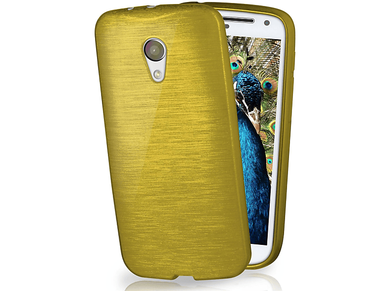Brushed Moto Motorola, Case, MOEX Lime-Green Backcover, G2,