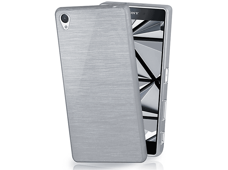 Backcover, Sony, Platin-Silver MOEX Brushed Xperia Z3, Case,