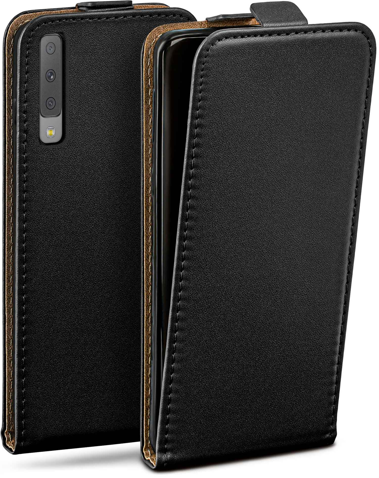 (2018), Flip Case, Cover, MOEX Samsung, Flip A7 Deep-Black Galaxy