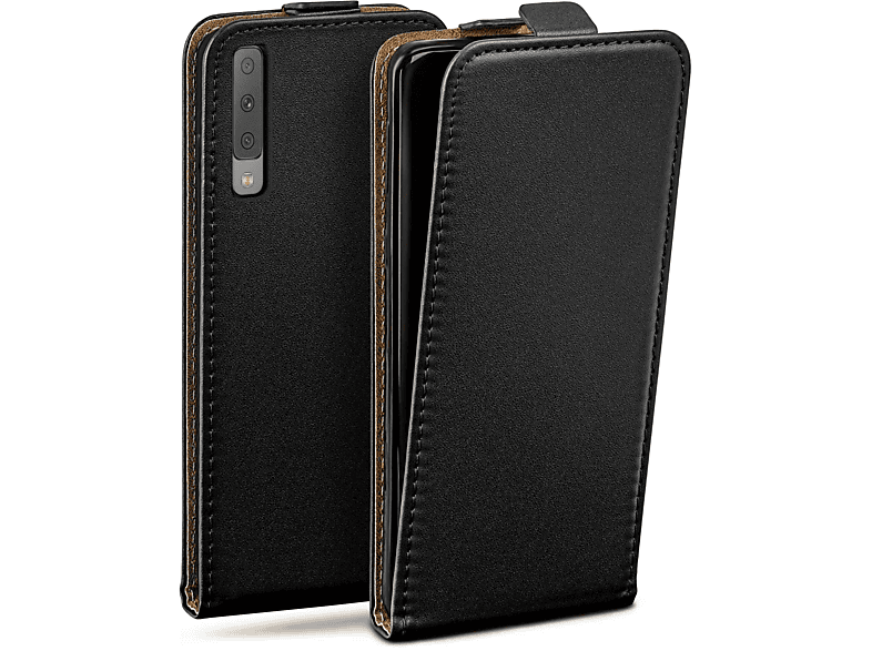 MOEX Flip Deep-Black Cover, Galaxy Samsung, A7 Case, (2018), Flip