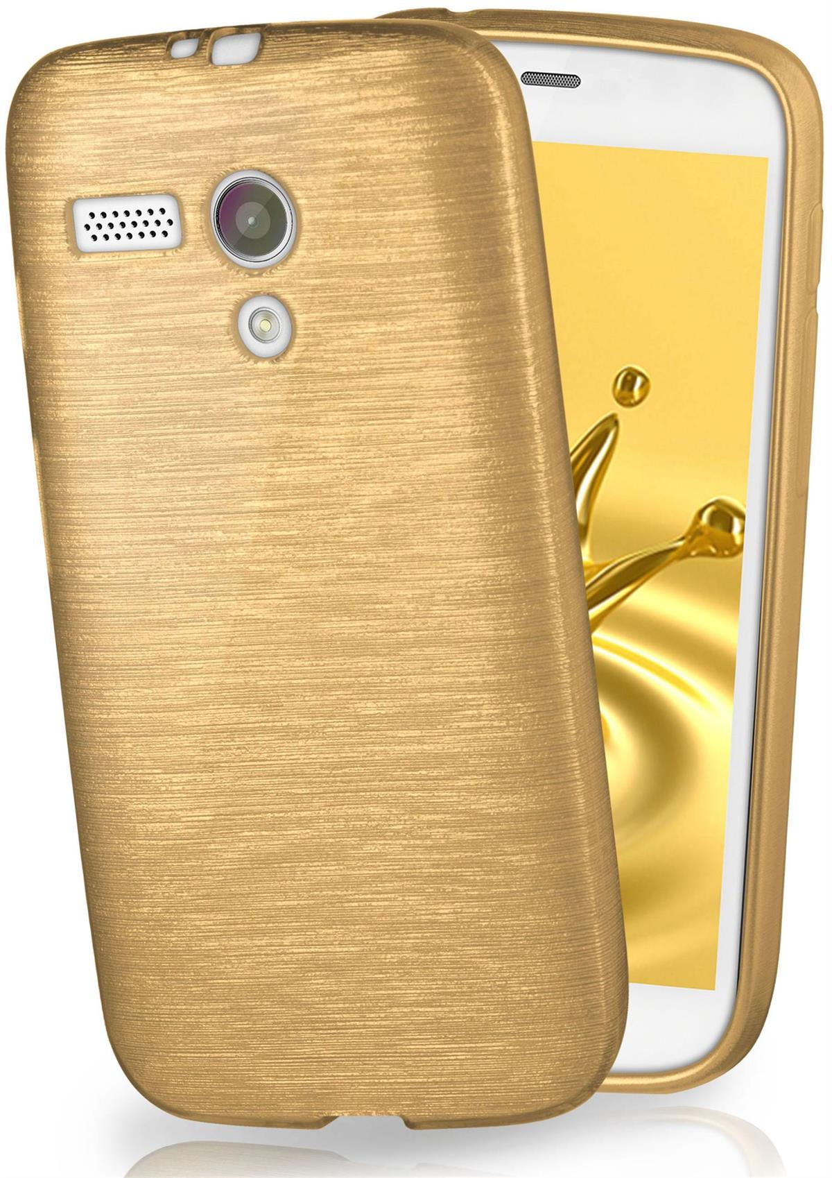 MOEX Brushed Case, Moto Ivory-Gold Motorola, Backcover, G
