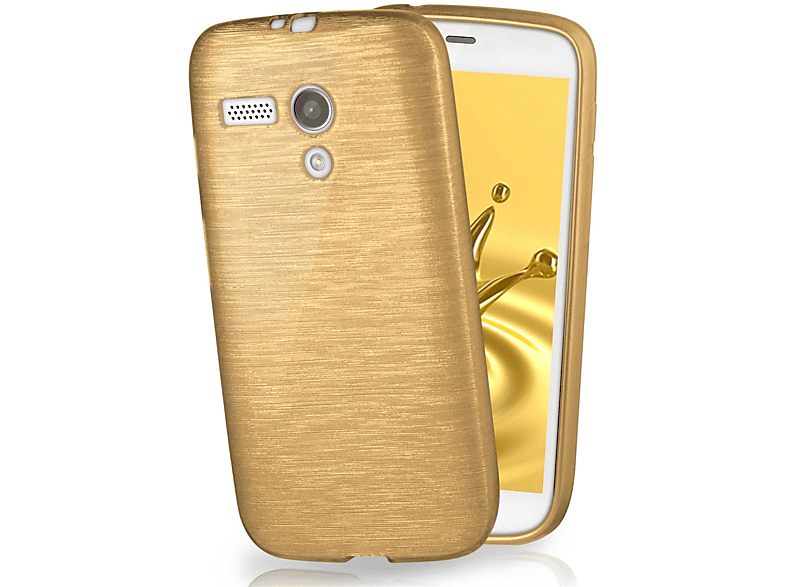 Motorola, Moto Backcover, MOEX Case, Brushed G, Ivory-Gold