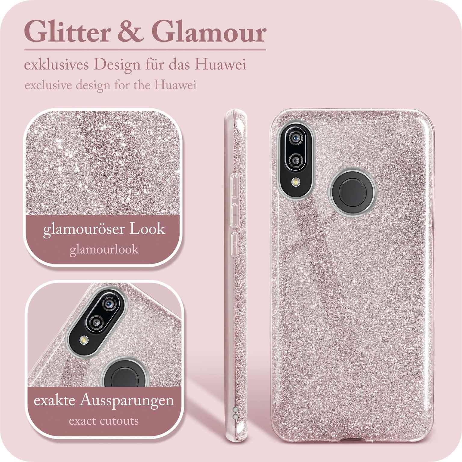 ONEFLOW Glitter Case, P20 Backcover, - Gloss Rosé Lite, Huawei