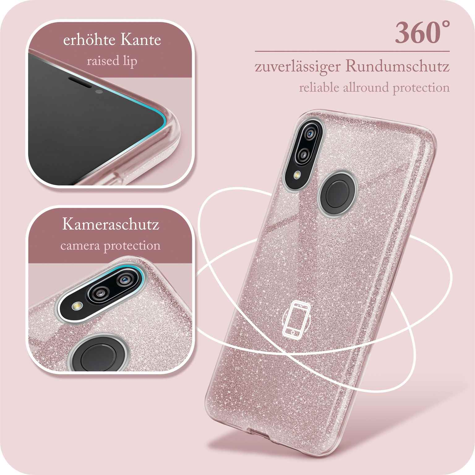 Rosé Case, Huawei, Glitter Lite, - Backcover, P20 Gloss ONEFLOW