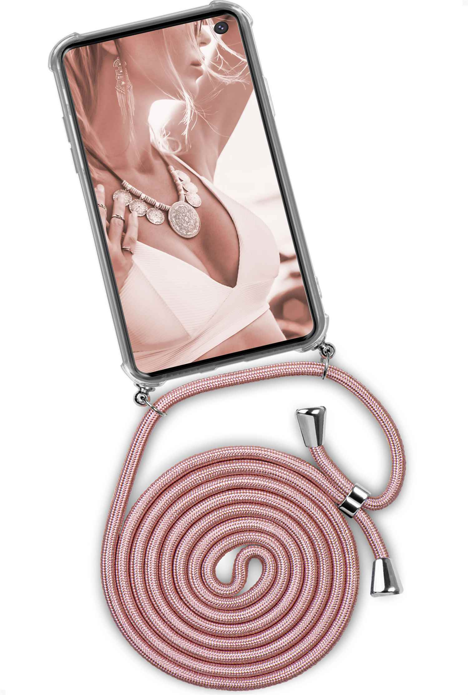 Case, Shiny ONEFLOW Twist Samsung, Galaxy Backcover, (Silber) Blush S10e,