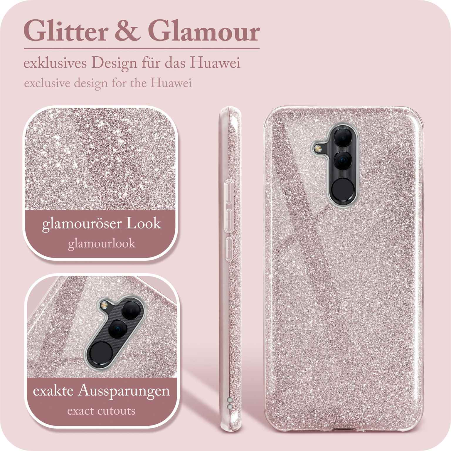 ONEFLOW Glitter Case, Backcover, Huawei, Gloss 20 Rosé Mate Lite, 