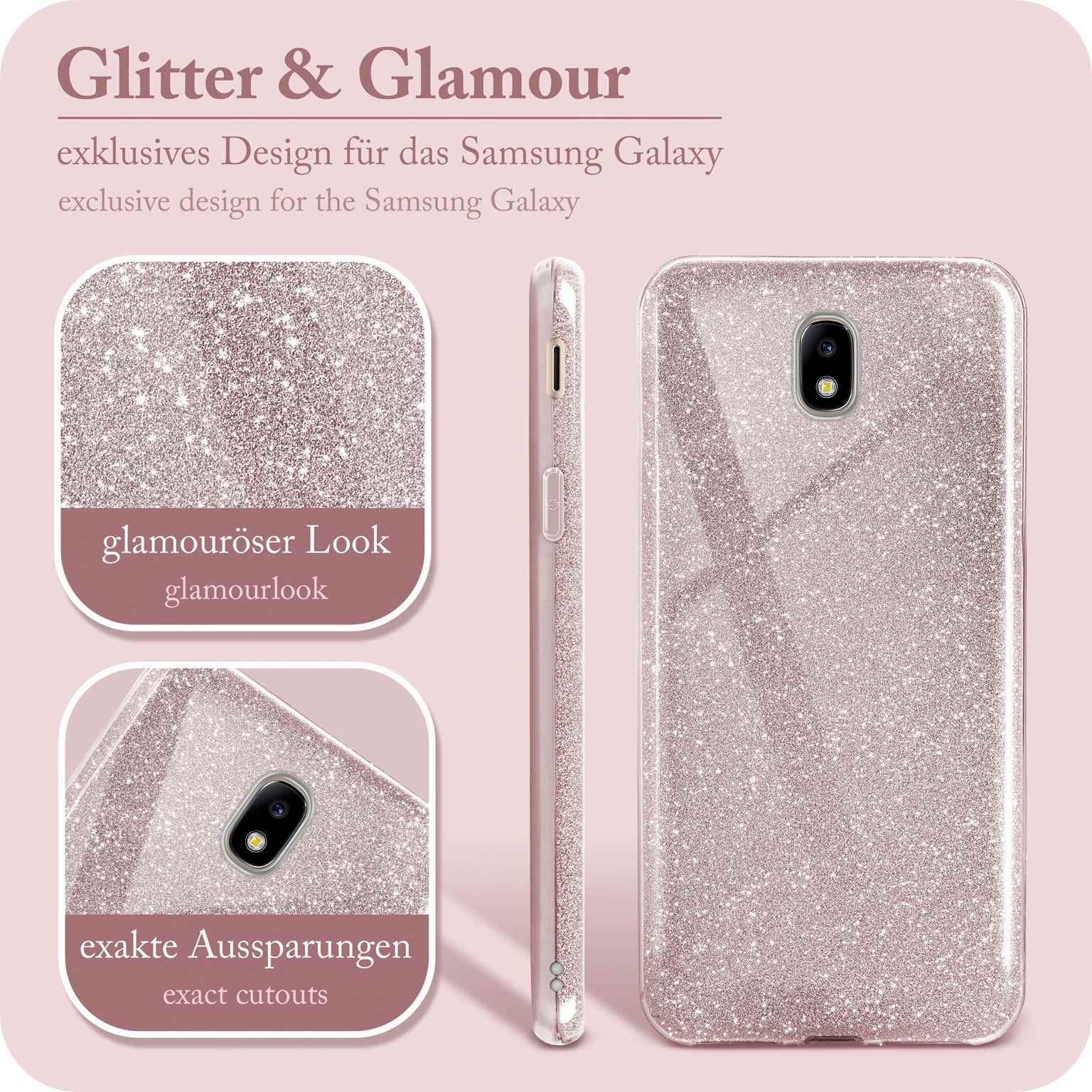 Samsung, Glitter J5 Rosé - Backcover, Case, Gloss (2017), ONEFLOW Galaxy