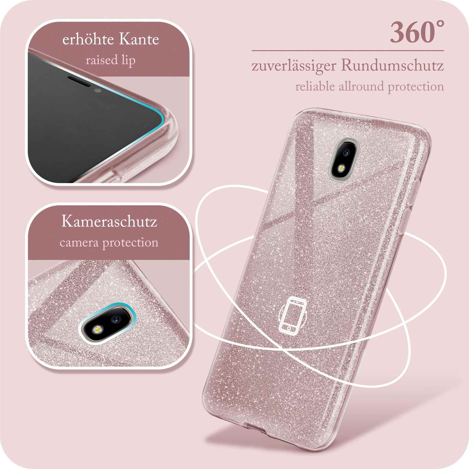 J5 Case, Backcover, Gloss Samsung, Galaxy Glitter (2017), ONEFLOW Rosé -