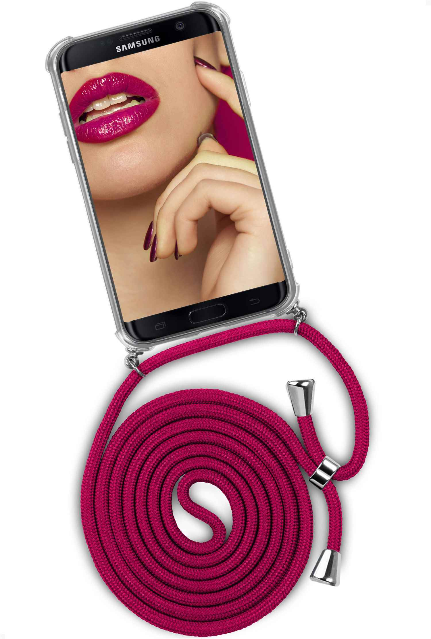 ONEFLOW Twist Case, Backcover, Samsung, Hot Galaxy S7 Edge, (Silber) Kiss
