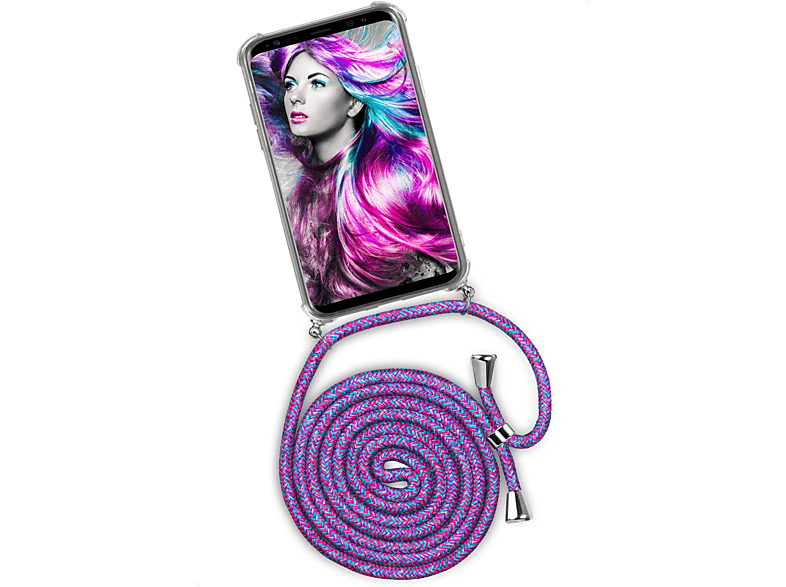 ONEFLOW Twist Case, (Silber) Galaxy Crazy Unicorn Backcover, Samsung, S8