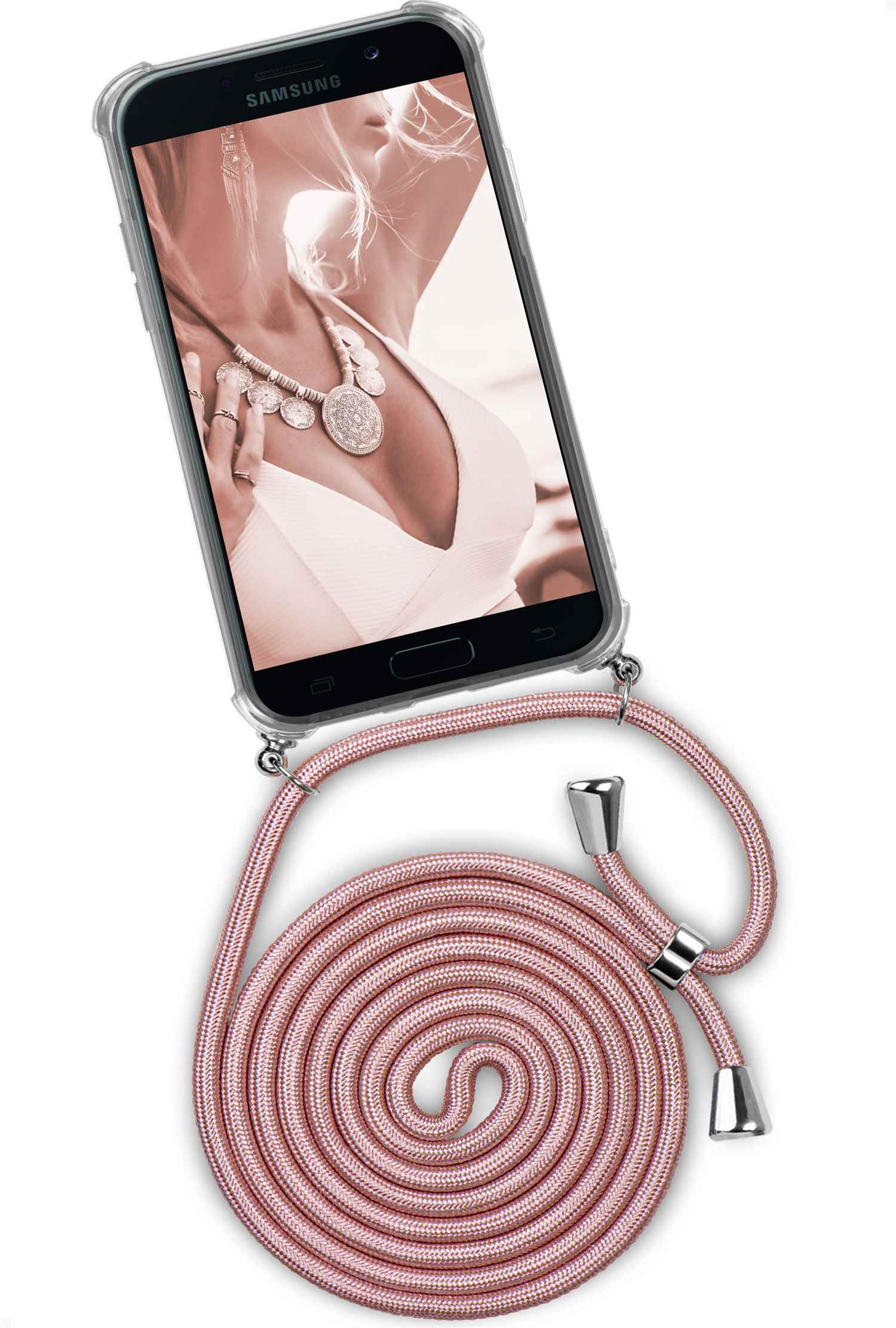 ONEFLOW Twist Case, Backcover, A5 Blush Galaxy (2017), (Silber) Shiny Samsung