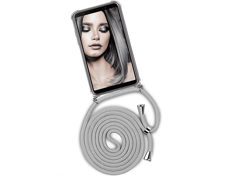Backcover, A7 ONEFLOW Silverstar Galaxy Case, (2018), (Silber) Samsung, Twist