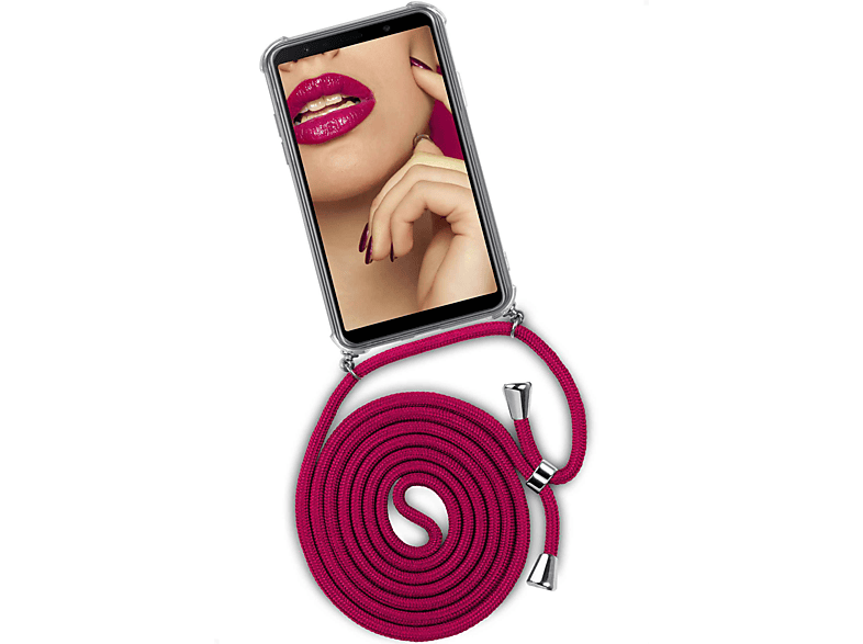ONEFLOW Twist Case, Hot (Silber) A7 Samsung, Galaxy (2018), Backcover, Kiss
