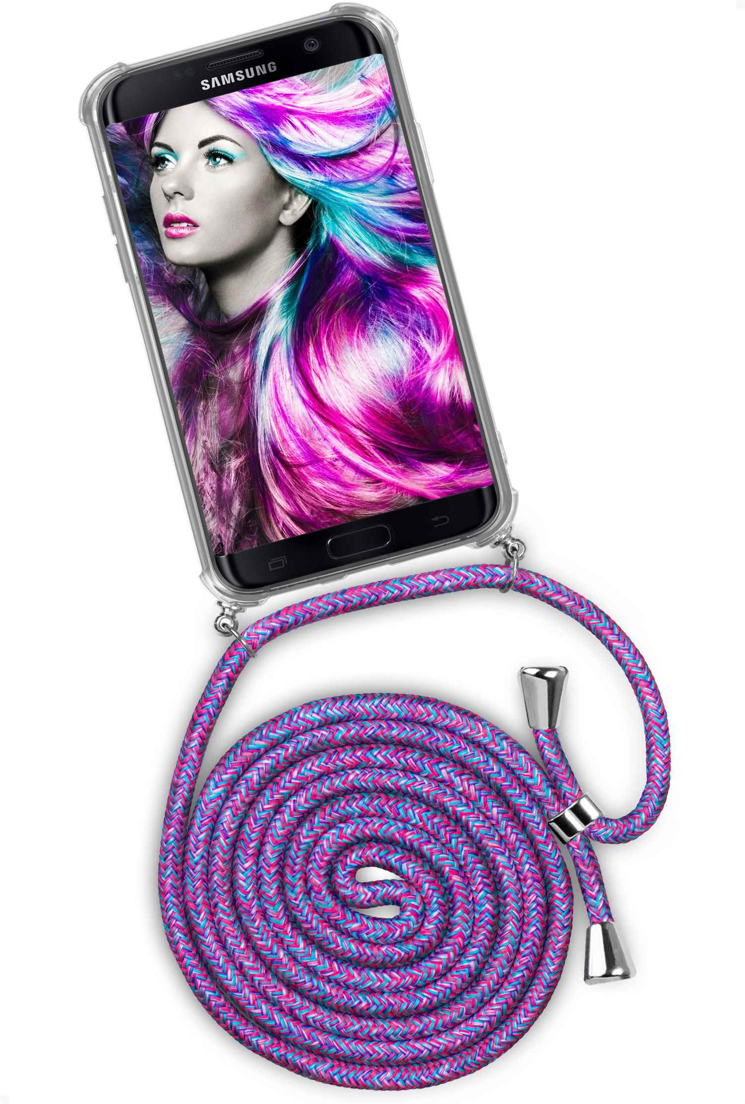 S7 Crazy Galaxy Samsung, Twist Unicorn Case, ONEFLOW Edge, Backcover, (Silber)