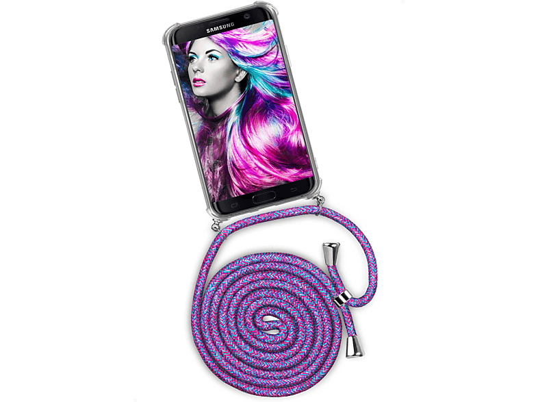 (Silber) Crazy Unicorn Samsung, ONEFLOW Backcover, S7 Case, Galaxy Edge, Twist