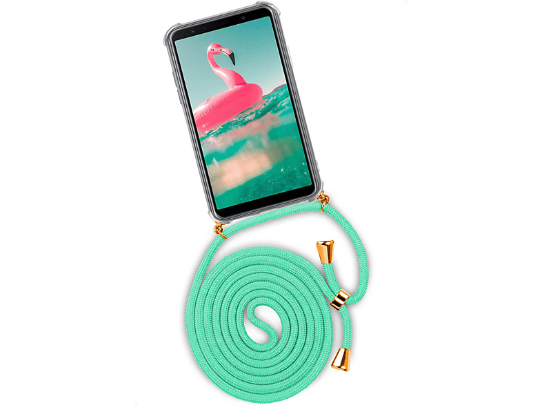 ONEFLOW Twist Case, Backcover, Mint Galaxy Icy Samsung, (2018), (Gold) A7
