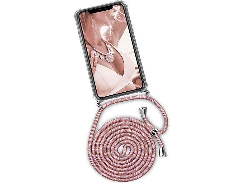 XS Max, Backcover, iPhone Apple, (Silber) Case, Blush Shiny ONEFLOW Twist