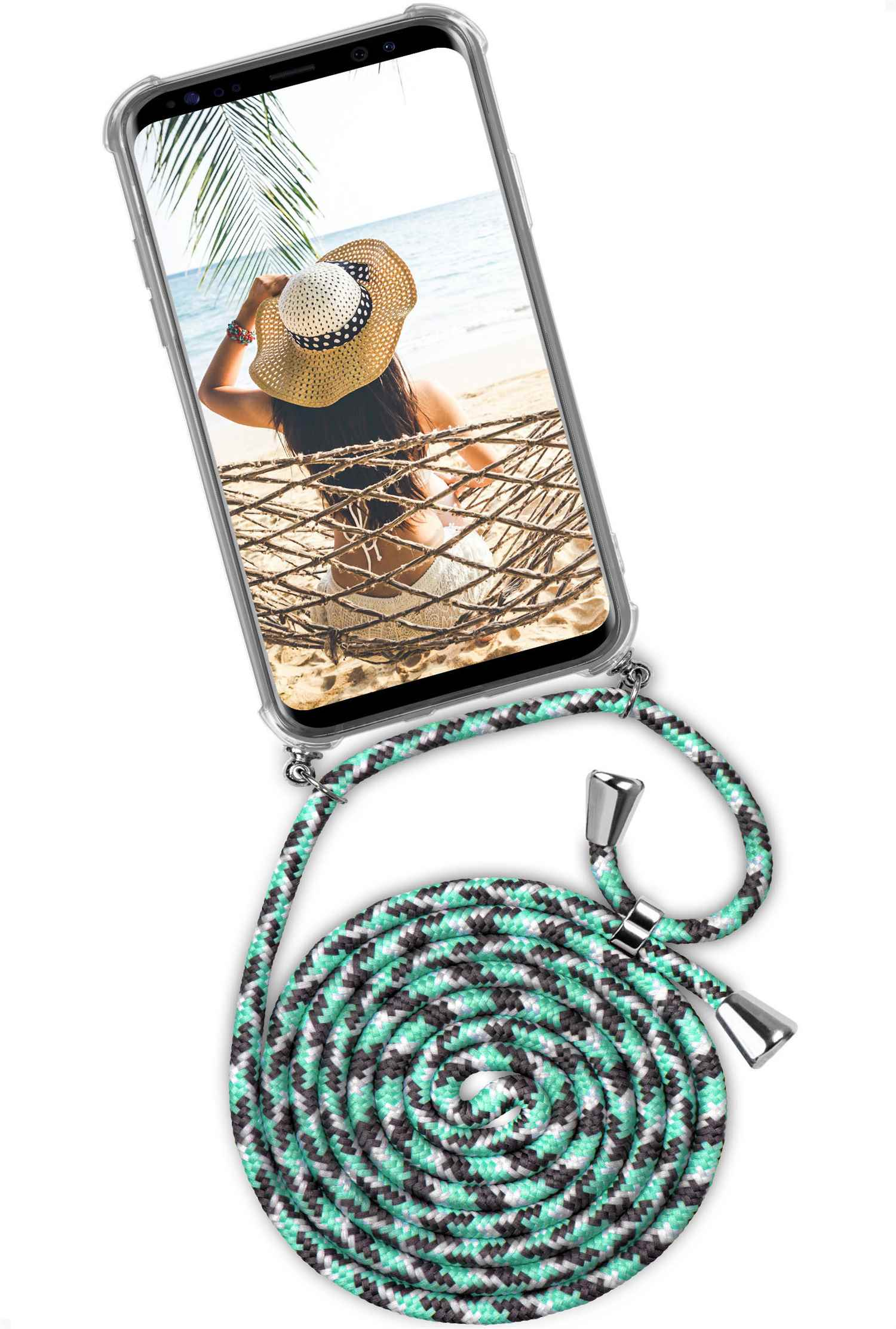 Case, ONEFLOW Twist S9, Seashell Galaxy Samsung, Backcover, (Silber)