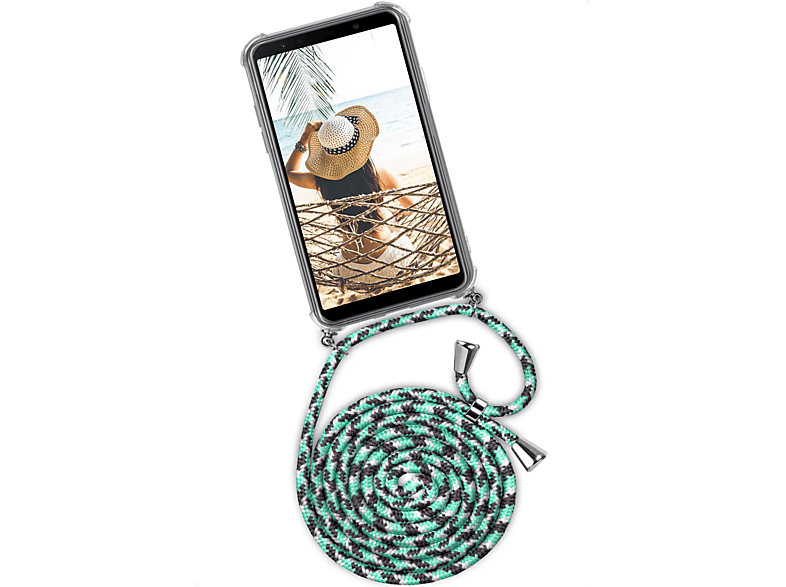 A7 (2018), Samsung, Seashell Backcover, Galaxy Case, Twist (Silber) ONEFLOW