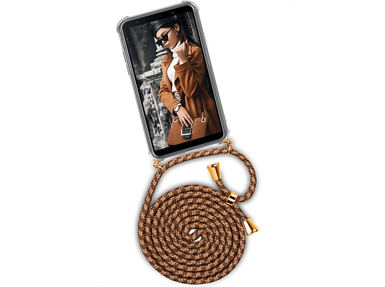 (2018), ONEFLOW Backcover, Samsung, A7 (Gold) Paris 1896 Twist Galaxy Case,