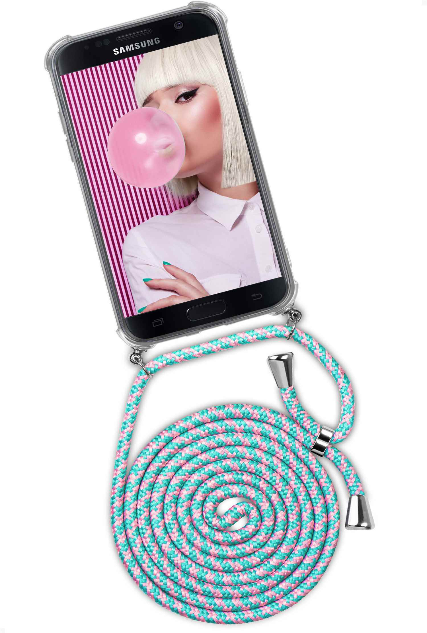 (Silber) Galaxy Bubblegum Samsung, Case, ONEFLOW Twist Backcover, S7,