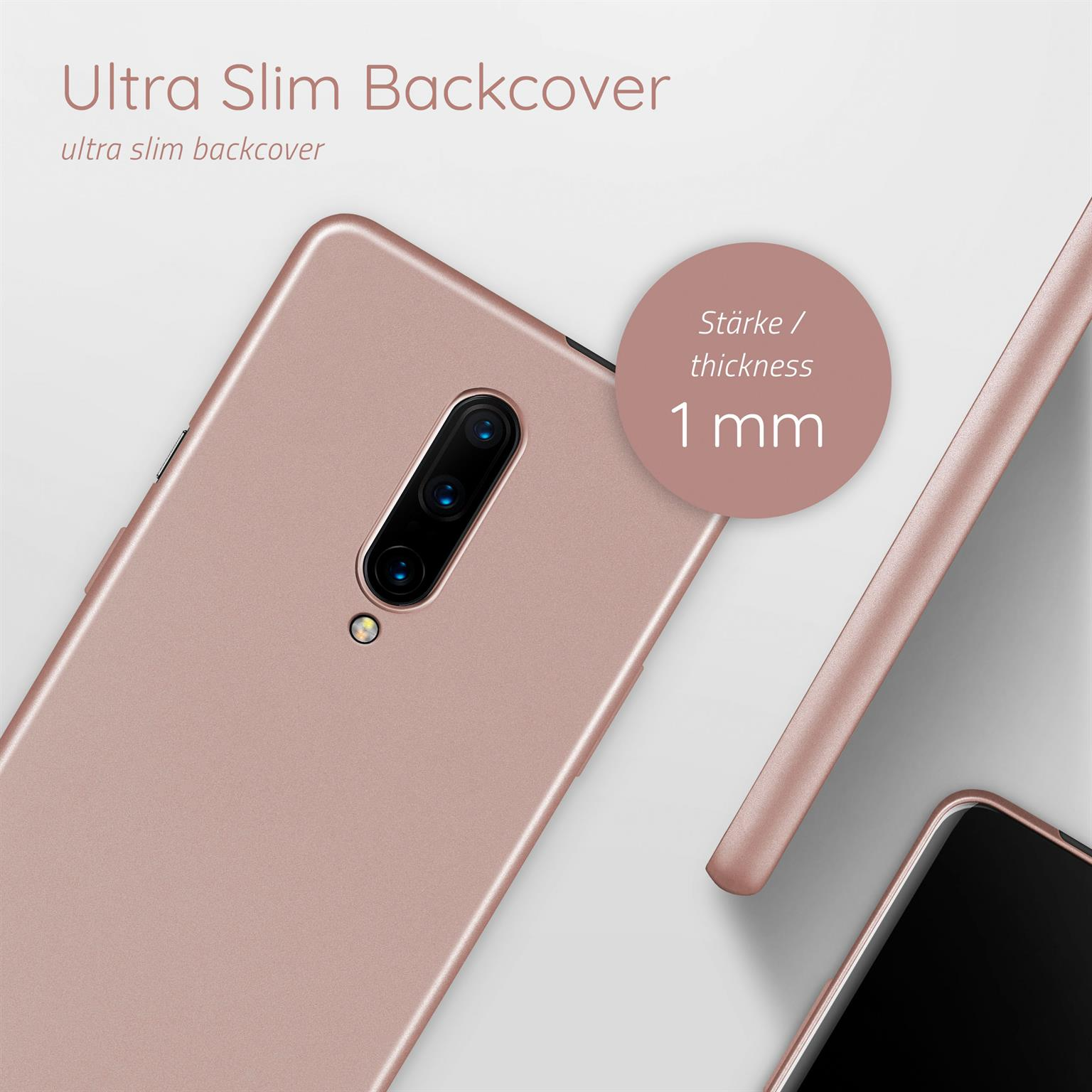 MOEX Alpha Gold Rose Backcover, Pro, 7 Case, OnePlus