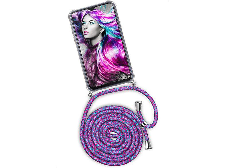 ONEFLOW Twist Case, Backcover, Samsung, Galaxy M20, Crazy Unicorn (Silber)