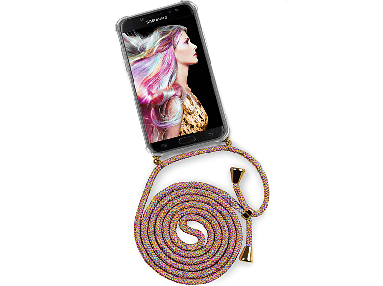 Rainbow (Gold) Samsung, Backcover, Case, ONEFLOW Galaxy Twist (2017), Sunny J5