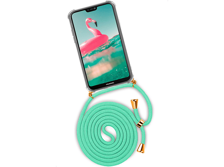 ONEFLOW Twist Case, Backcover, Huawei, P20 Lite, Icy Mint (Gold)