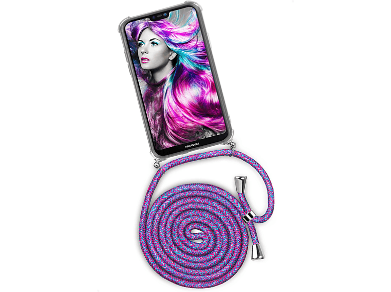 ONEFLOW Twist Case, Backcover, Huawei, Crazy (Silber) Unicorn P20 Lite