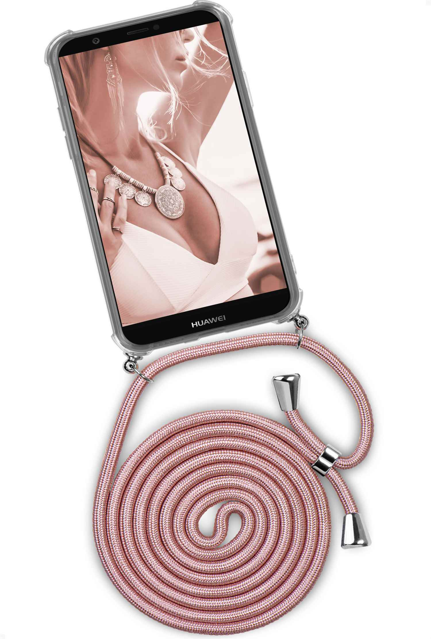 ONEFLOW Twist Case, Shiny Blush smart (2017), P Backcover, (Silber) Huawei