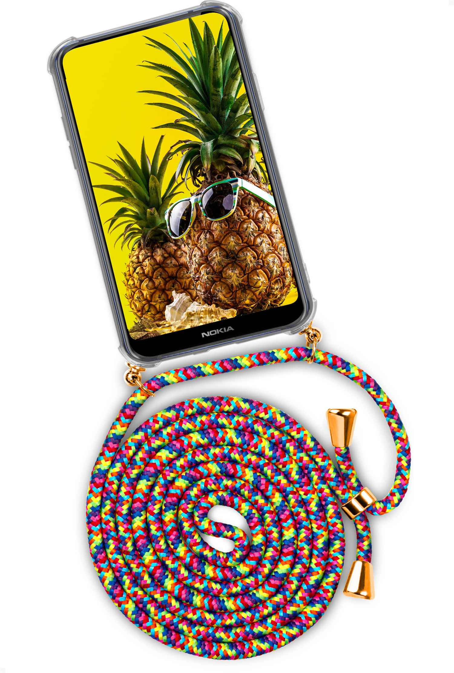 ONEFLOW Backcover, Friday Fruity Twist (Gold) Case, 7.1, Nokia,