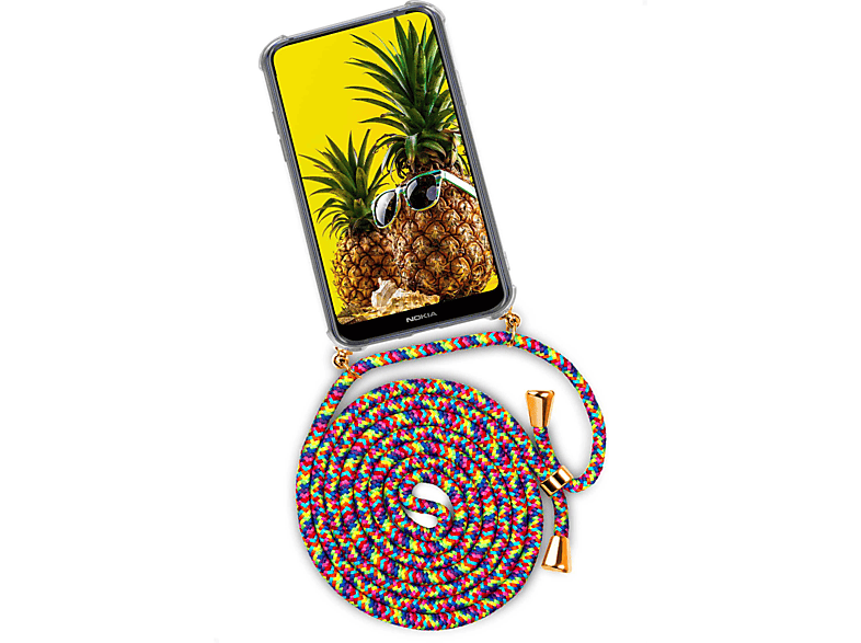 ONEFLOW Twist Case, Backcover, Nokia, 7.1, Fruity Friday (Gold)