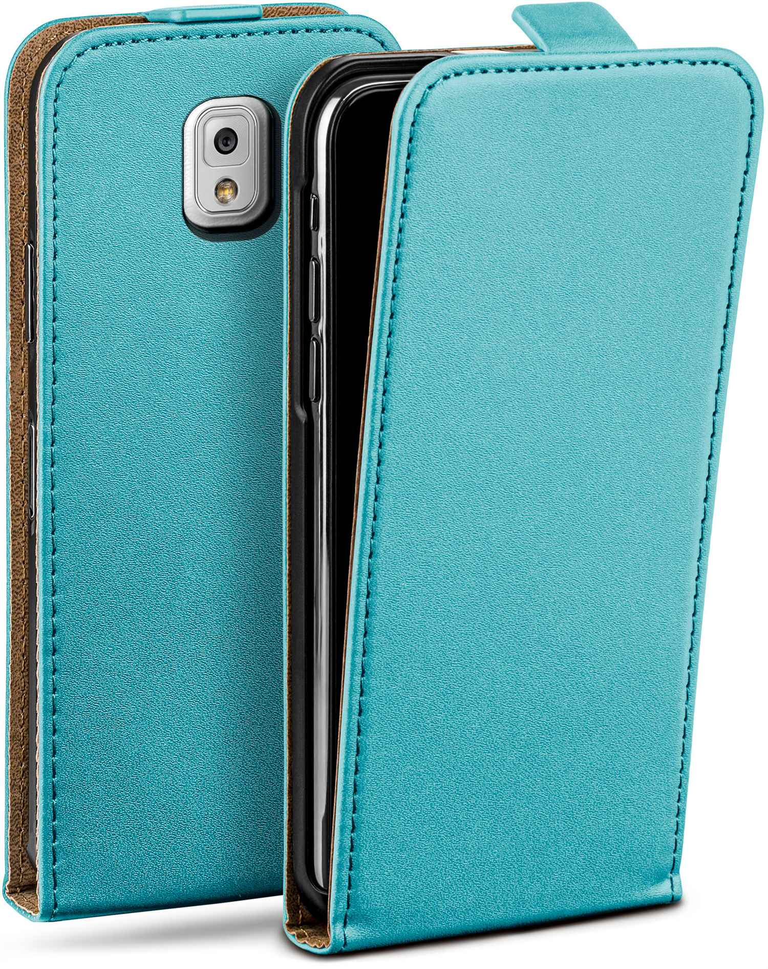 Samsung, Cover, Flip 3, Flip Galaxy Aqua-Cyan Note Case, MOEX