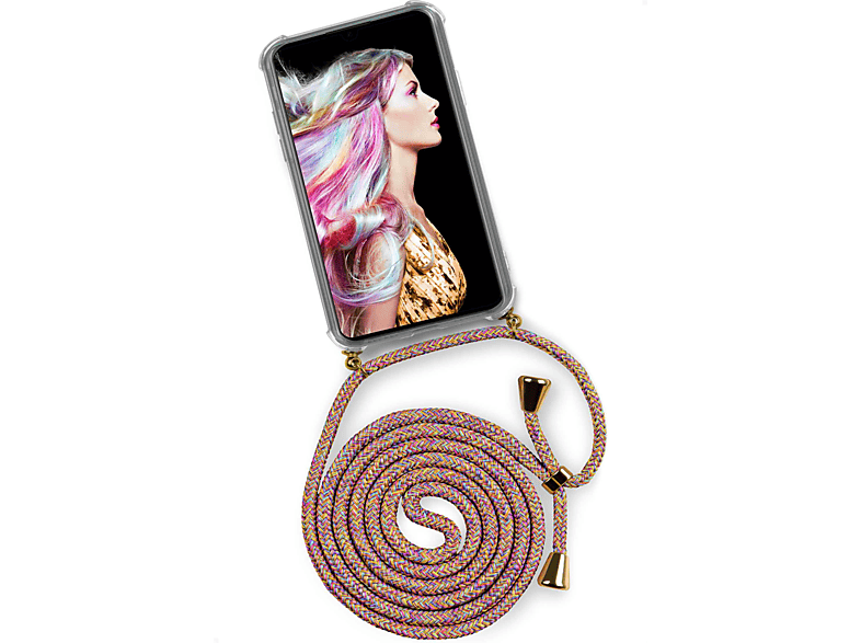ONEFLOW Twist Case, P (Gold) Backcover, 2019, Rainbow Huawei, Sunny smart