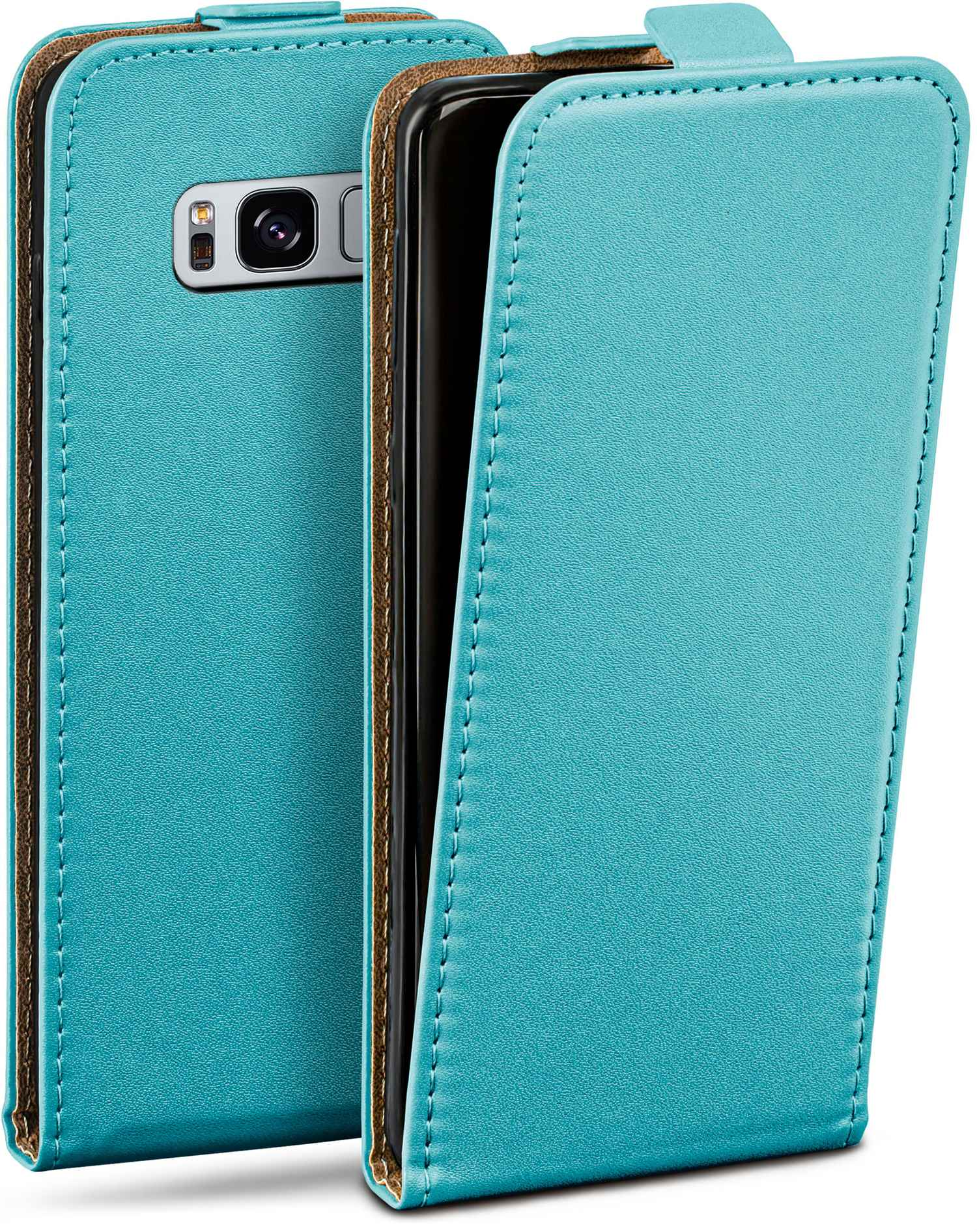 MOEX Flip Case, Galaxy Samsung, Flip Cover, S8, Aqua-Cyan