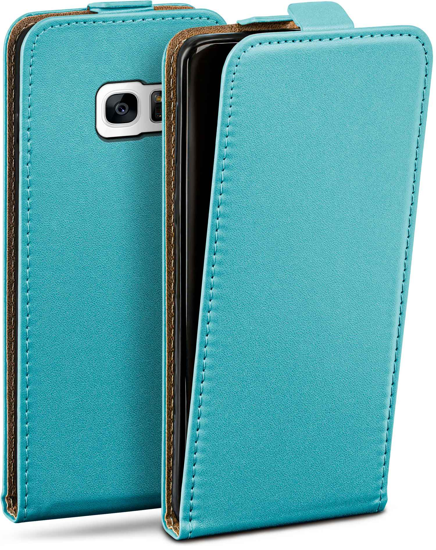 MOEX Flip Case, Flip Cover, Samsung, Galaxy S7, Aqua-Cyan
