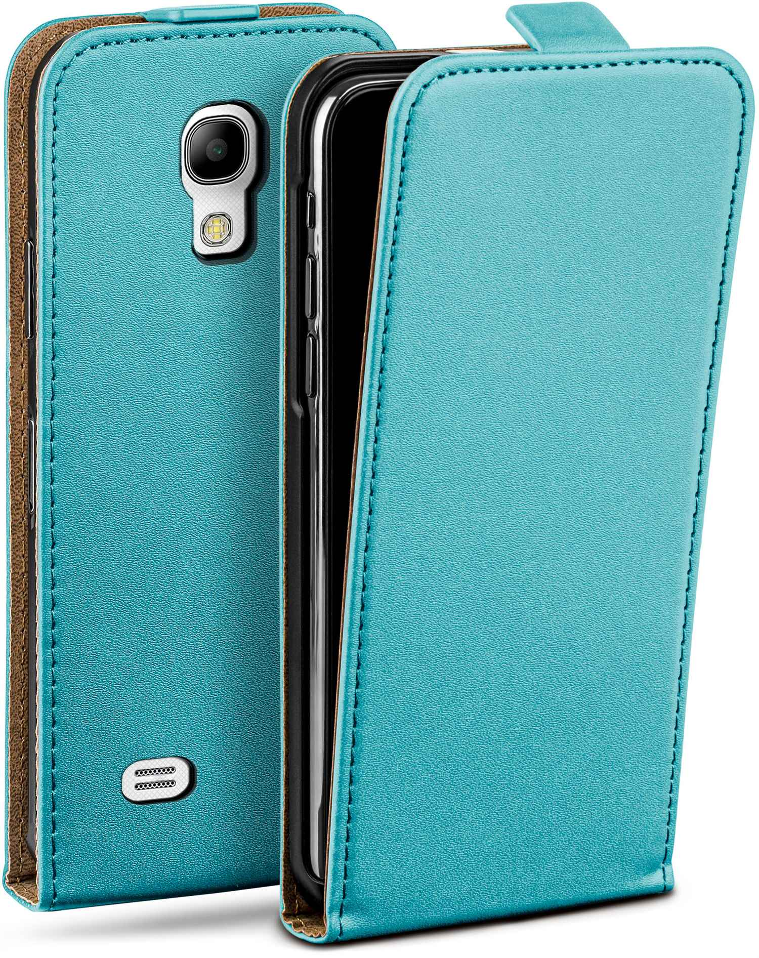 Case, Samsung, Flip Cover, Galaxy MOEX S4, Aqua-Cyan Flip