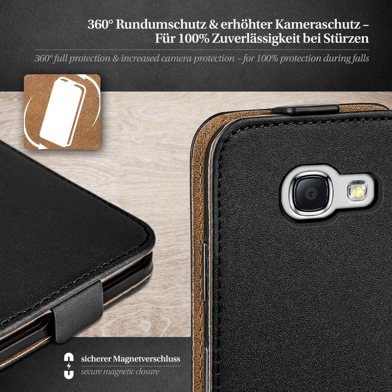 MOEX Flip Case, 2, Samsung, Cover, Deep-Black Galaxy Note Flip