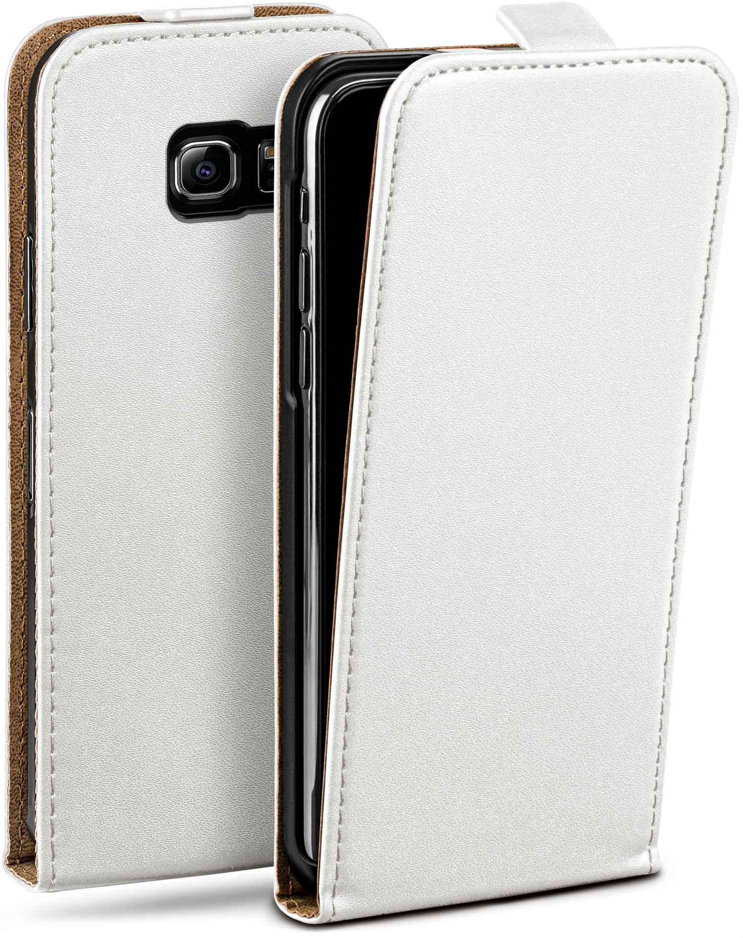 MOEX Flip Pearl-White S6 Edge, Samsung, Cover, Flip Case, Galaxy