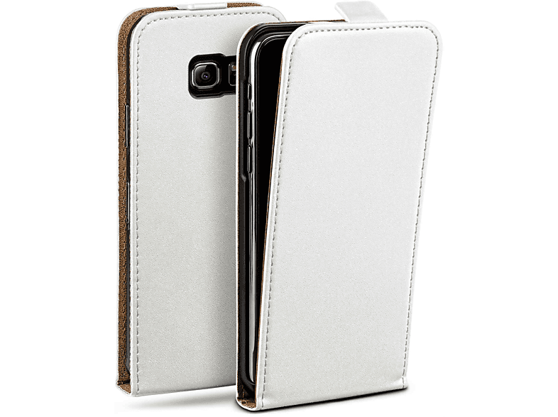 Case, Galaxy Cover, Samsung, MOEX Edge, S6 Flip Pearl-White Flip