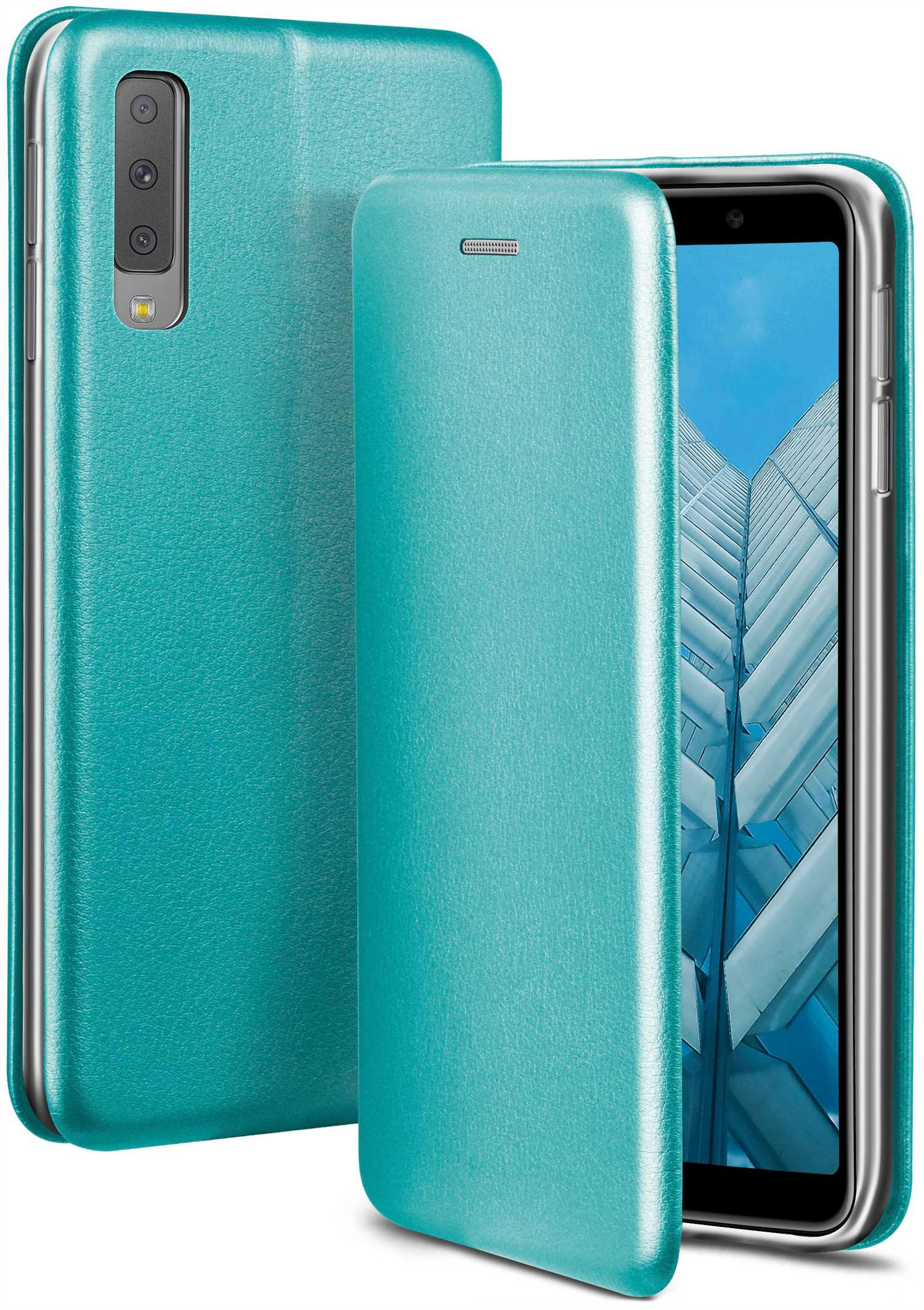 ONEFLOW Business Case, Flip Blue Cover, Samsung, - (2018), Worldwide Galaxy A7