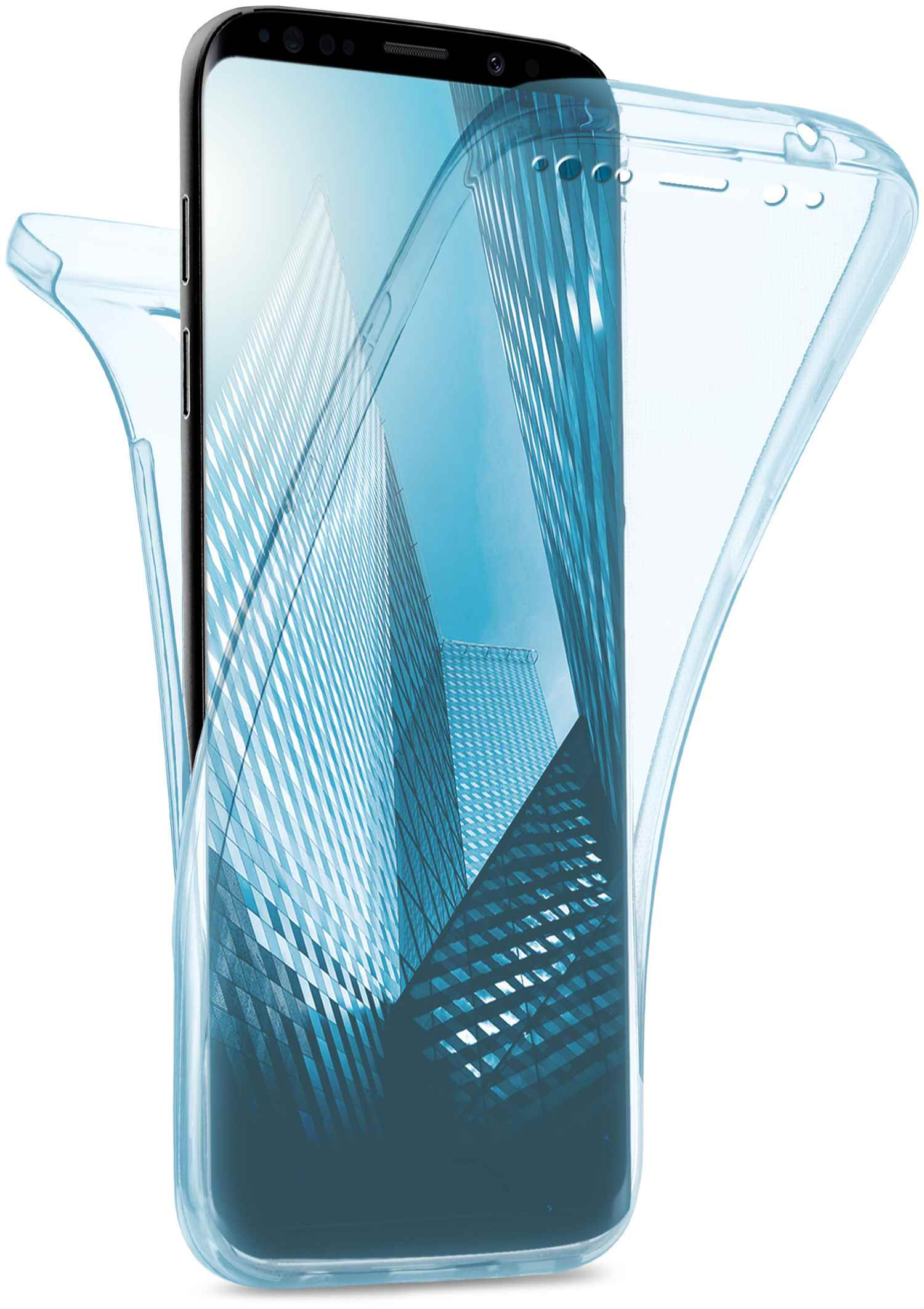 MOEX Case, Full S9 Double Aqua Plus, Galaxy Samsung, Cover,