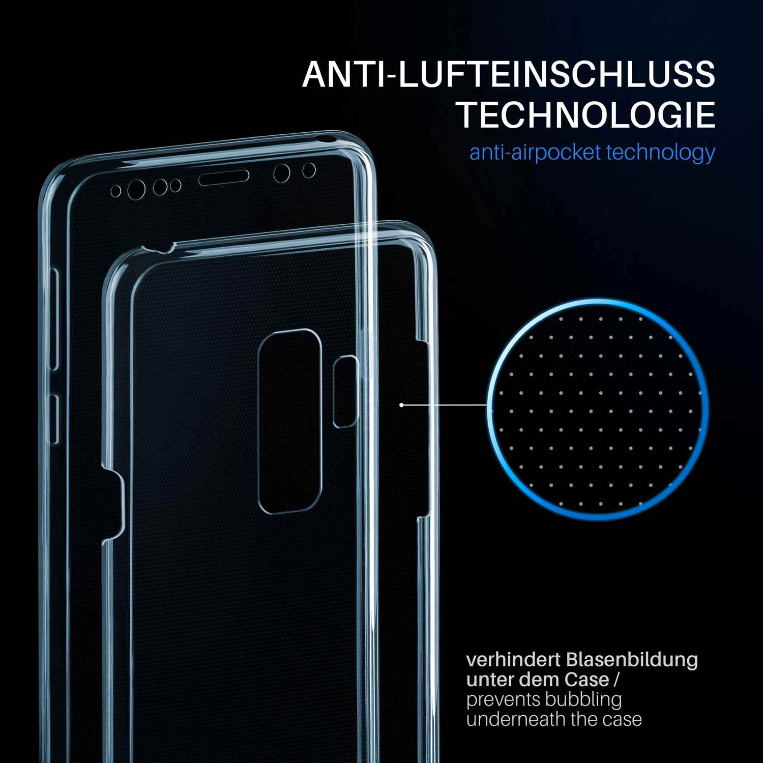 Plus, Case, Cover, Full Aqua Galaxy S9 Samsung, MOEX Double