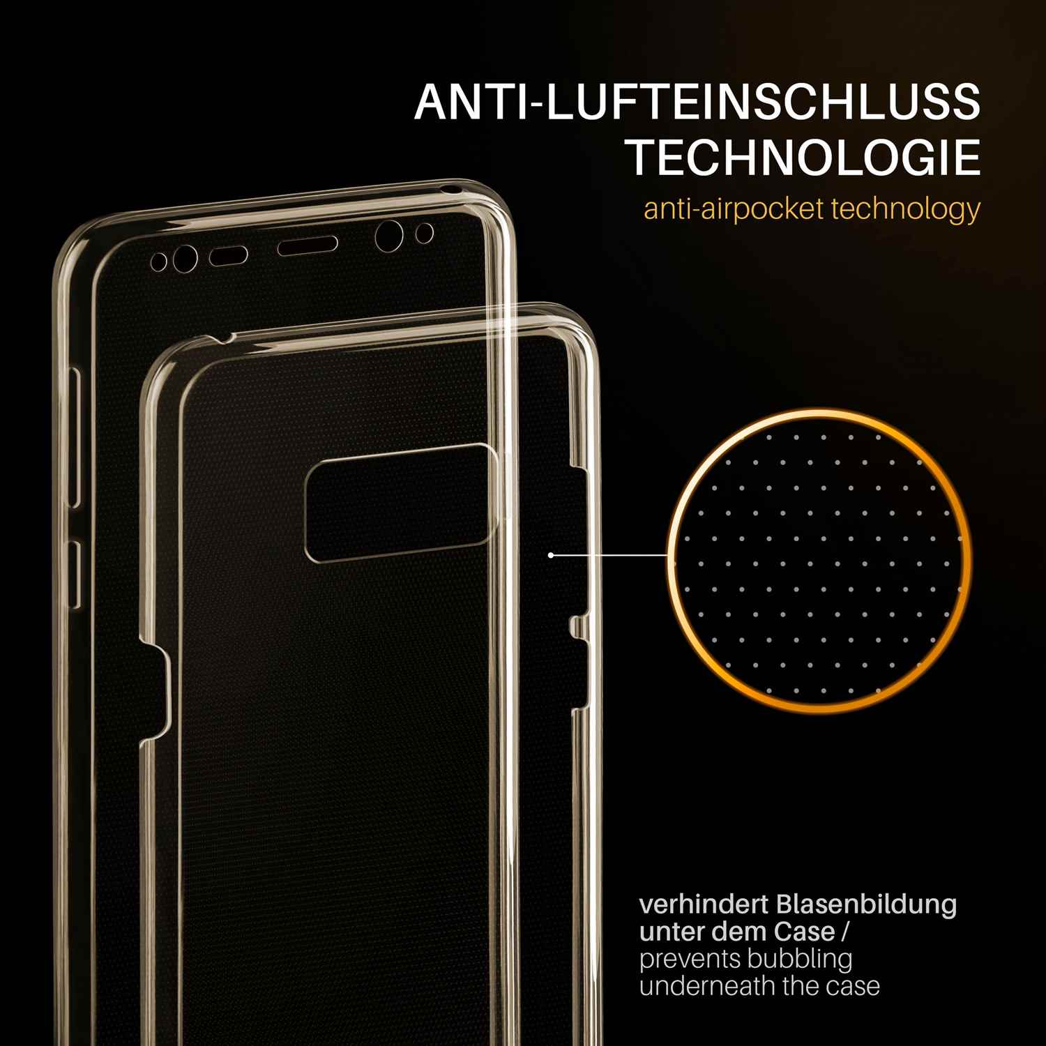 Full MOEX Case, Double Gold Galaxy Cover, Plus, Samsung, S8