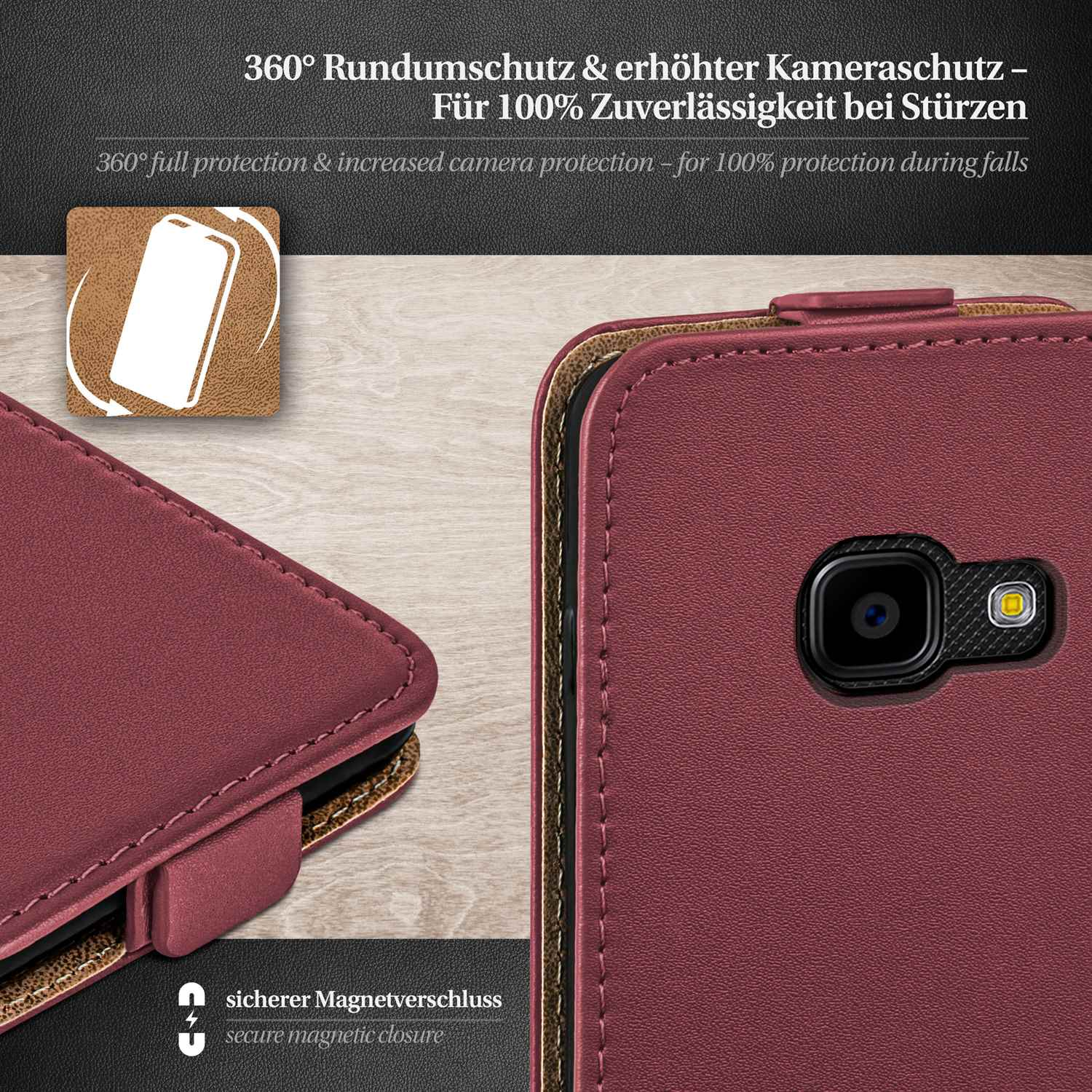 Case, Cover, Maroon-Red 4, MOEX Xcover Flip Samsung, Galaxy Flip