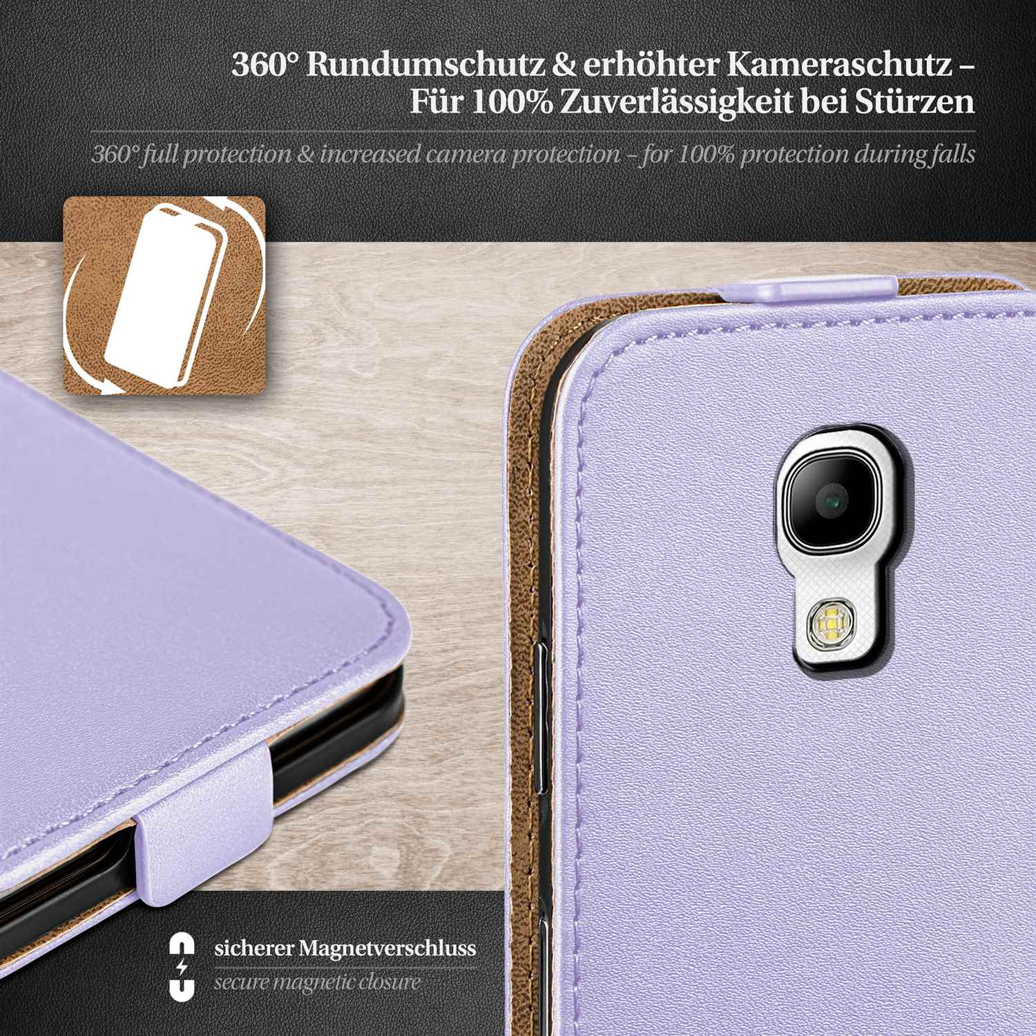 Galaxy Samsung, Cover, MOEX Flip Violescent S4, Case, Flip
